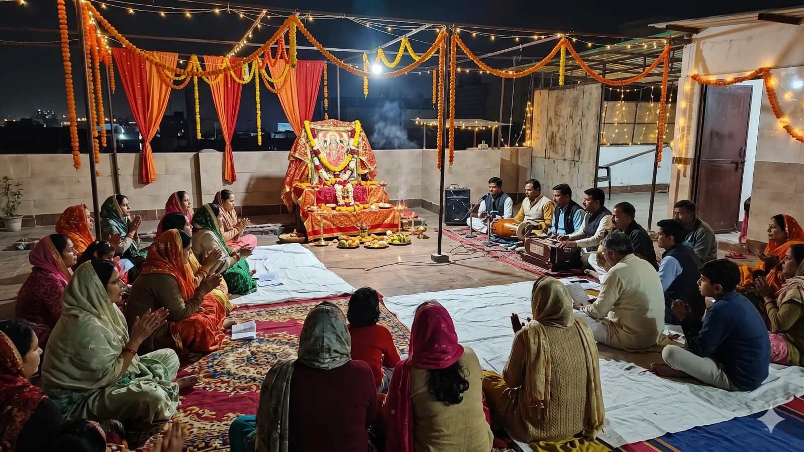 Jaagran & Satsang venue terrace